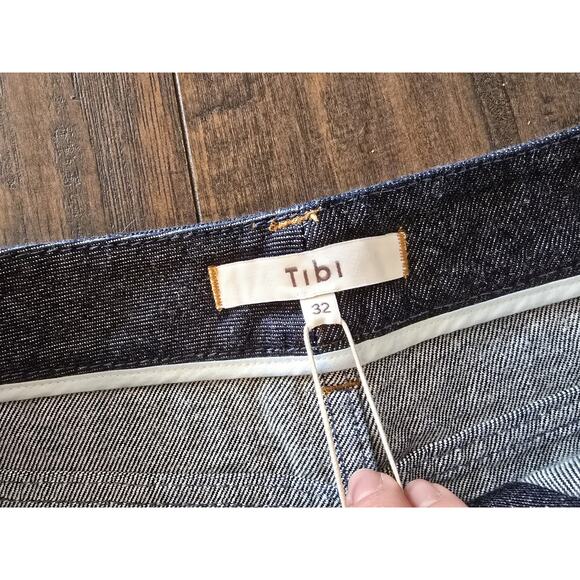 Tibi Indigo Denim Brancusi Jean Barrel Blue Women’s Size 32 / 14US NWT - Picture 12 of 16